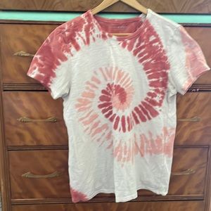 Womens Lucky Brand Tie Dye T Shirt Size Small Pink